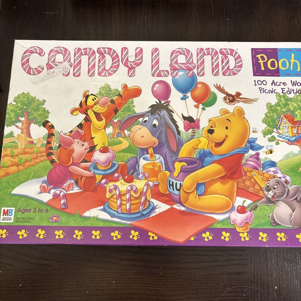 1998 Candy Land 100 Acre Wood Pooh Game Milton Bradley Complete. No Instructions